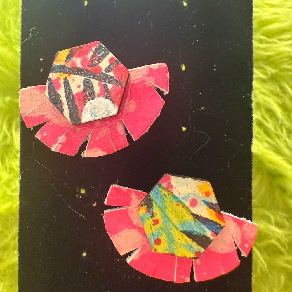 Vibrant Abstract Earrings